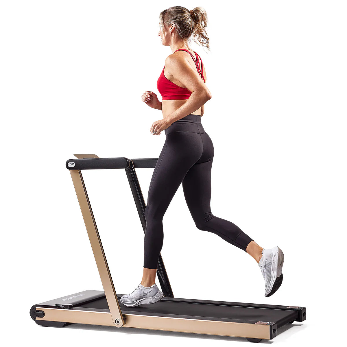 Space Saving Commercial Treadmill, Slim Motorized W/ Speakers