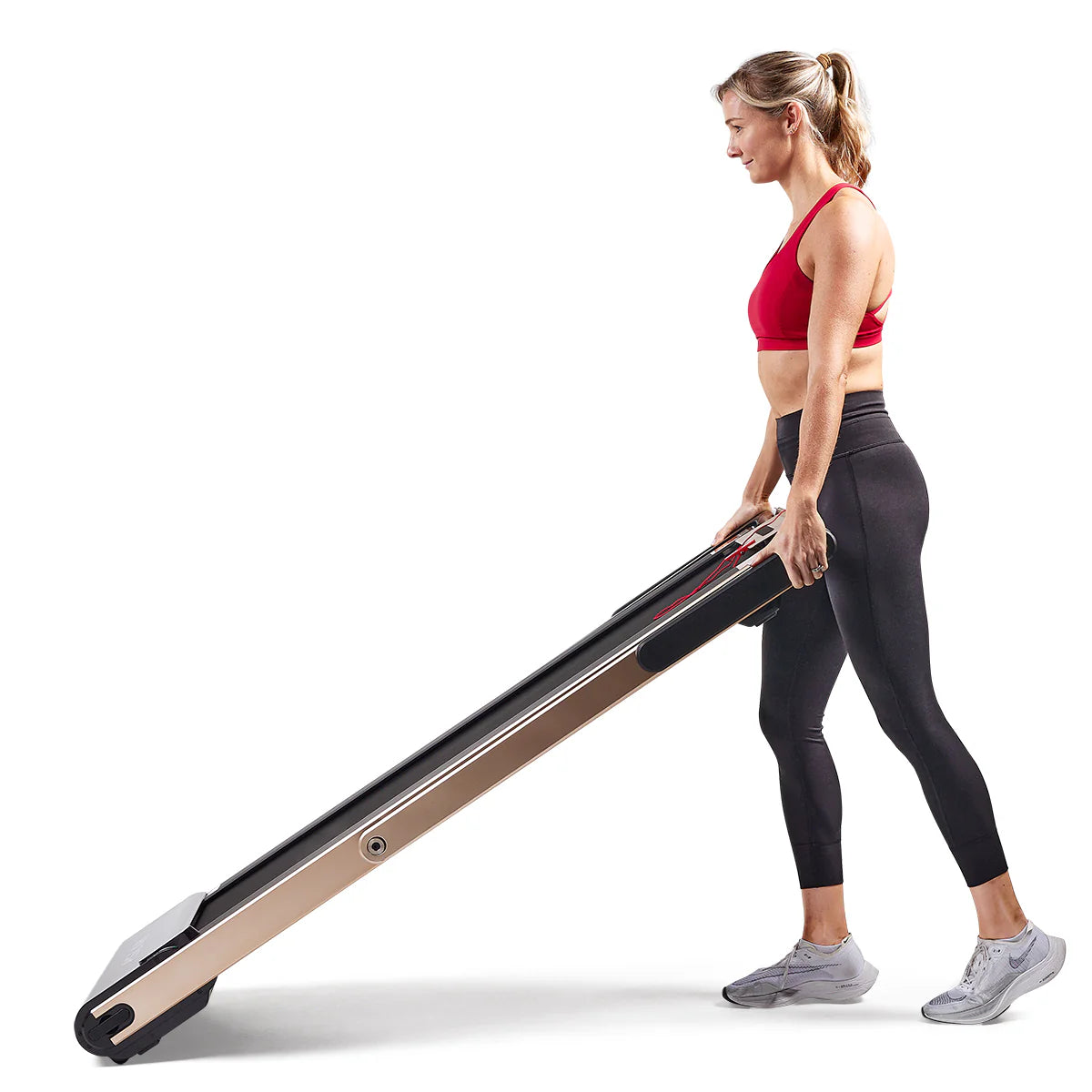 Space Saving Commercial Treadmill, Slim Motorized W/ Speakers